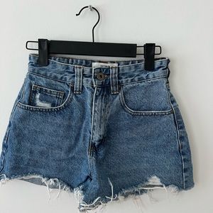 Cotton on denim high rise mom shorts